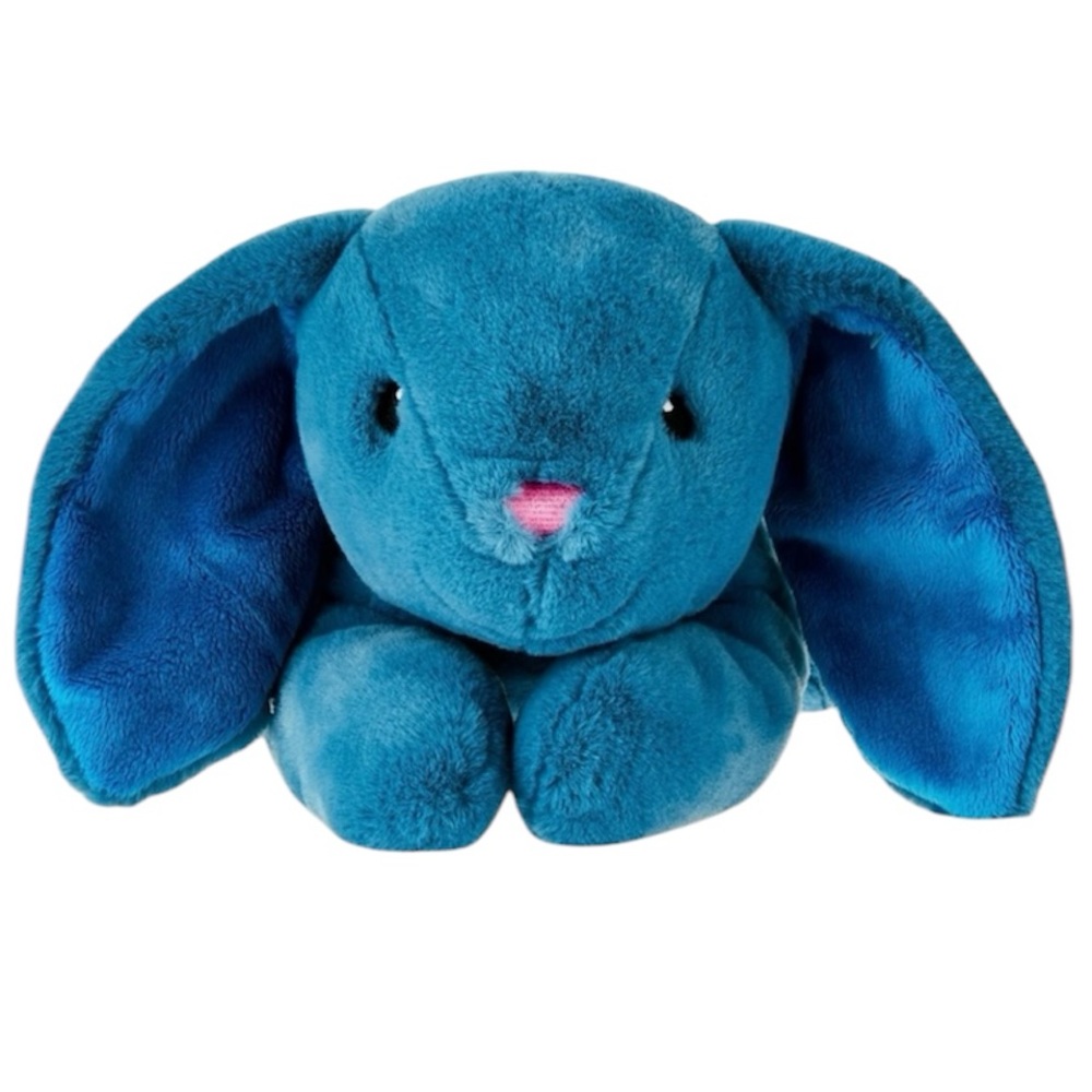Medium Blue Floppy Bunny Plush 11.5 in Soft and Cuddly Children’s Toy